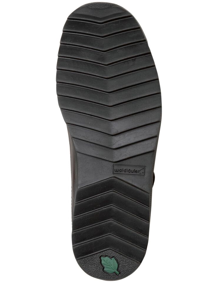 Waldl&auml;ufer, gef&uuml;tterte Herren-Boots, Winterschuhe, Weite K, mit Lammfell SCHWARZ