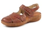 ELENA EDEN Slipper aus Nappaleder mit Knitter-Struktur COGNAC