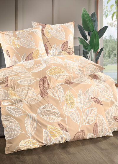 Beidseitig bedruckte Bettwäsche-Garnitur 