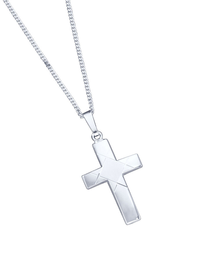 Kreuz-Anhänger mit Panzerkette 