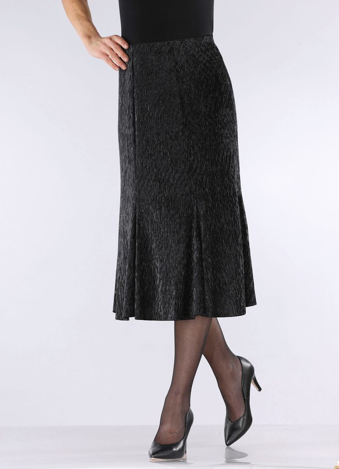 Edel schimmernder Bahnenrock SCHWARZ