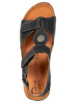 ELENA EDEN, bequeme Damen-Sandalen, Weite G, mit Klettverschluss SCHWARZ