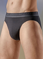 uncover by Schiesser, Dreierpack Slips mit Elastikbund 3X SCHWARZ