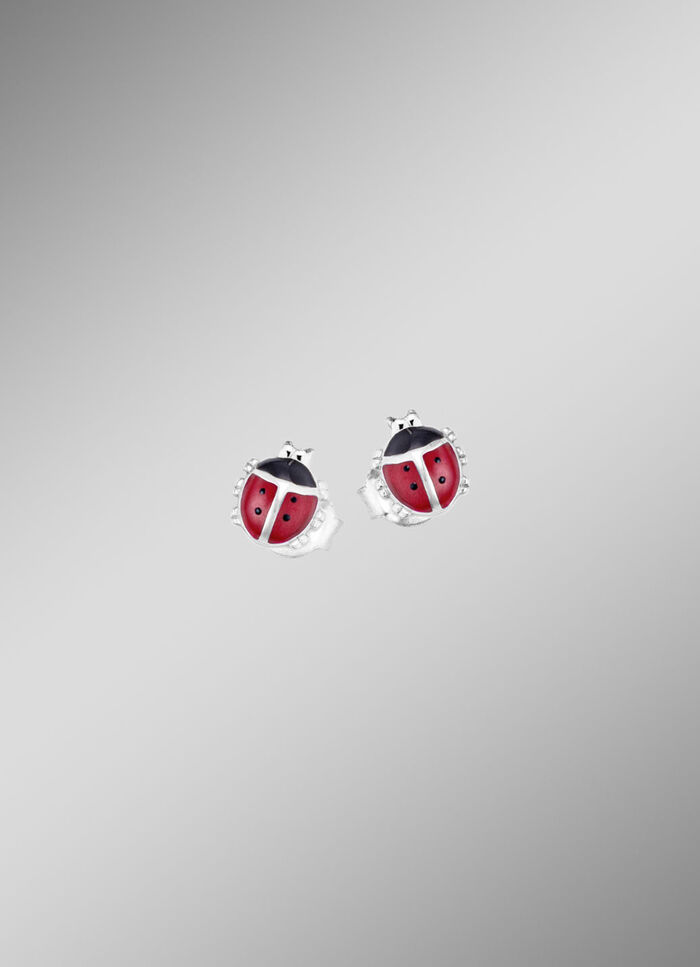 Ohrstecker als Marienkäfer 