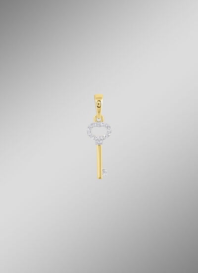 Schlüssel-Anhänger mit 14 Diamanten 