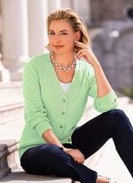 Strickjacke mit Z&ouml;pfchendessin 