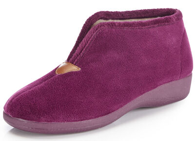 Laurina Hausschuh aus samtigen Textilmaterial 