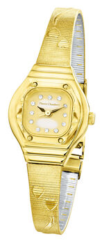 Klassische Quartz-Damenuhr mit Metallbandgeh&auml;use 