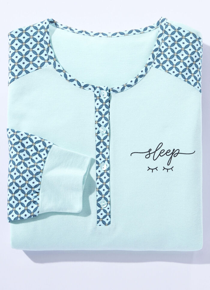 Zweierpack Nachthemden, mit Knopfleiste und B&uuml;ndchenabschl&uuml;ssen 