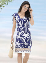 Laurina Kleid mit farbbrillantem Druckdessin 