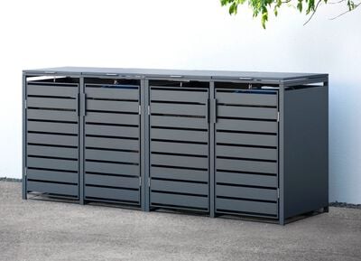 M&uuml;lltonnenbox &bdquo;Kubus&ldquo;, anthrazit 