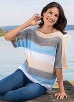 Pullover in Garnmix mit Glanzeffekt 
