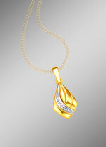 Anhänger in Bicolor mit Diamant 
