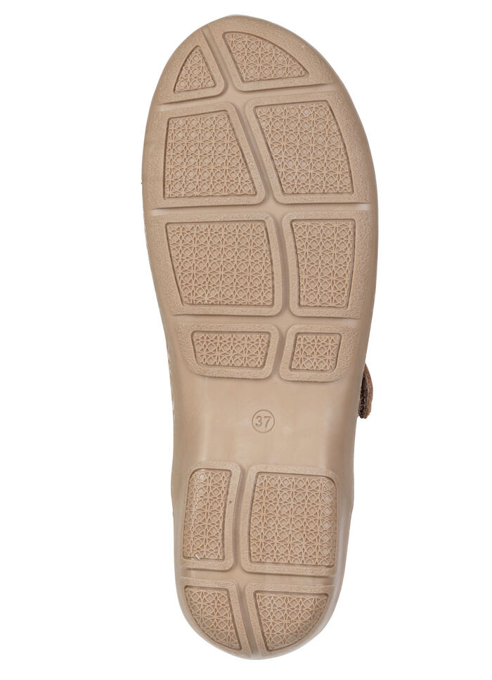 ELENA EDEN, sommerliche Damen-Slipper, Weite G, mit herausnehmbarem Fußbett COGNAC