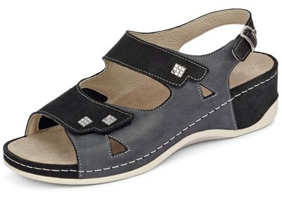 Mubb, bequeme Damen-Sandalen, Weite H, mit herausnehmbarem Fu&szlig;bett 