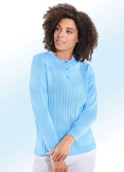 Pullover mit floraler Struktur 