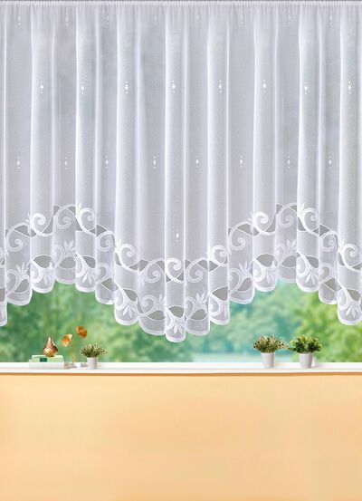 Leichter Bogen-Store mit Automatikfaltenband 