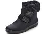 Stiefelette mit Krokolack-Besatz 