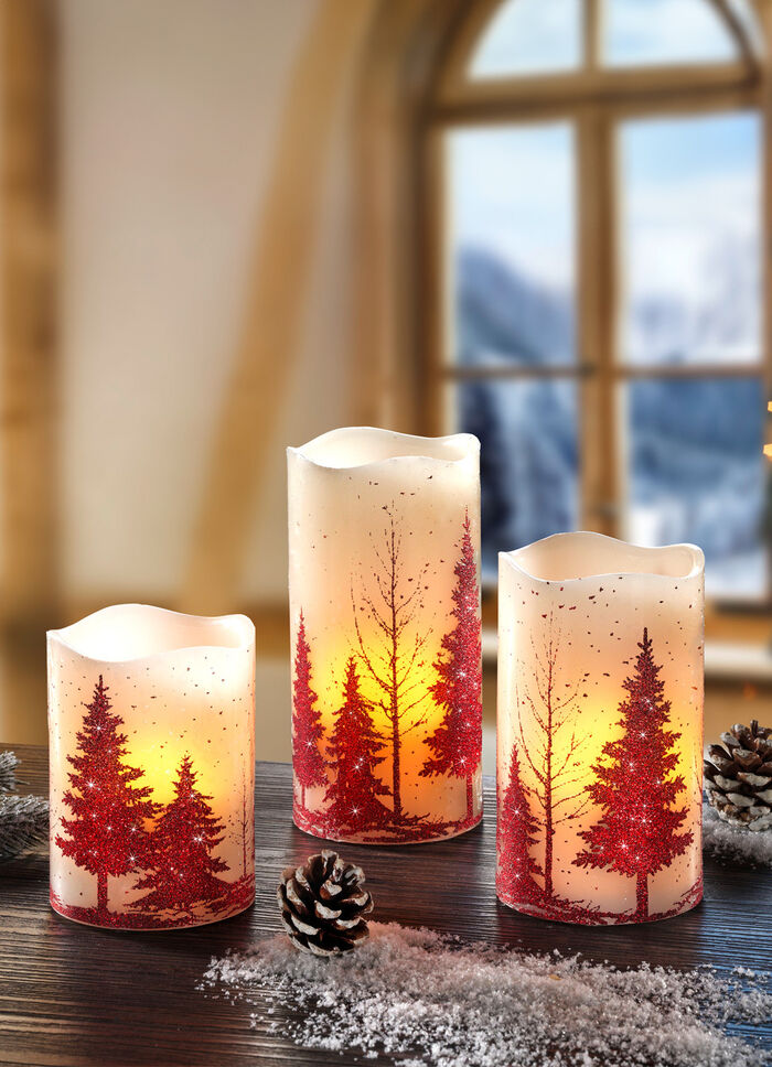 Batteriebetriebene LED-Kerzen, 3er-Set 