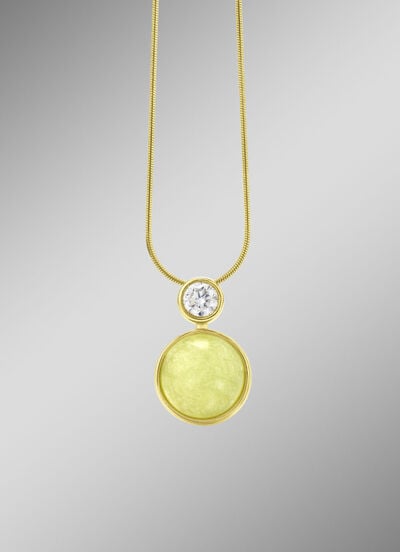 Grüne Pracht in edlem Design: Anhänger mit echt Aventurin 