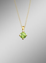 Anh&auml;nger mit echt Peridot und Diamanten 