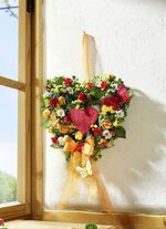 Buchsbaumherz mit Holz-Herz 