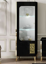 Möbelprogramm mit LED-Beleuchtung SCHWARZ-GOLD