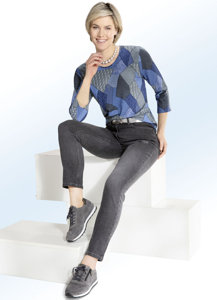 Trendig gestylte Edel-Jeans GRAFIT