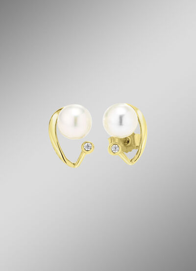 Klassische Eleganz: Ohrstecker mit Süßwasser-Zuchtperlen 