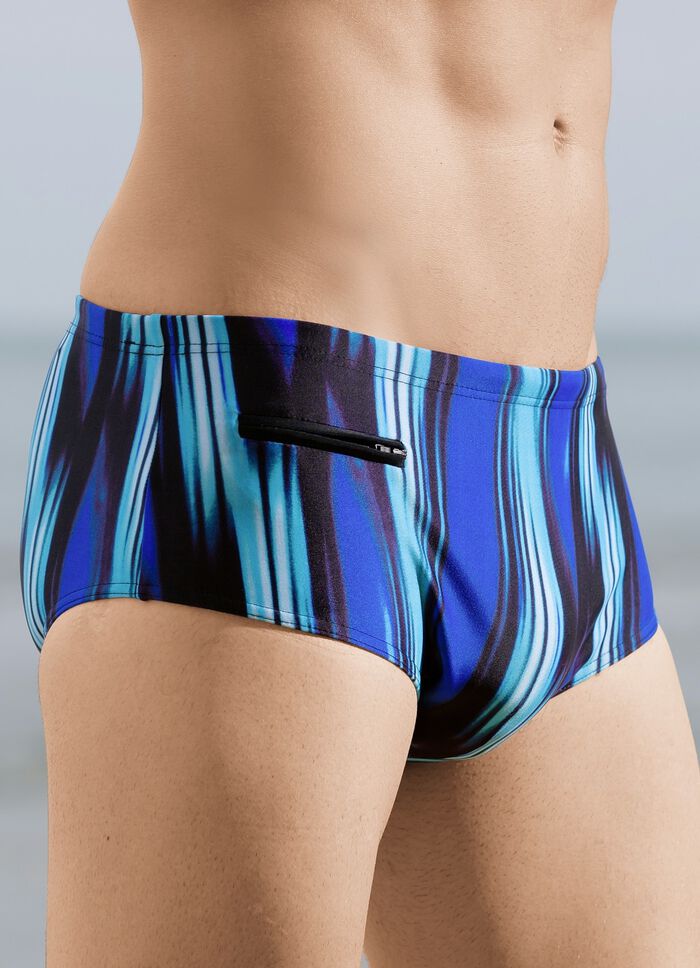 Schwab Badehose in h&ouml;herer Slipform mit Rei&szlig;verschlusstasche 