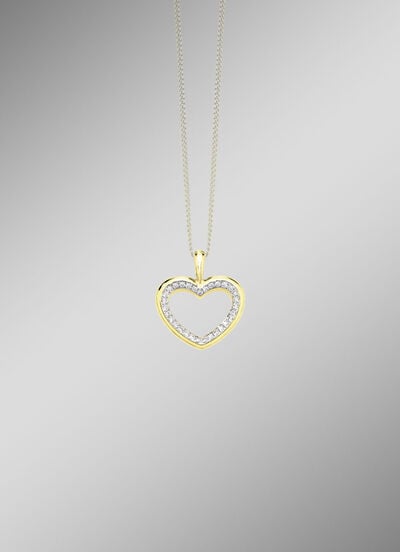 Hochwertiger Herz-Anhänger mit Brillanten 