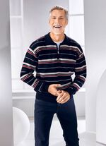 Polopullover mit kurzem Rei&szlig;verschluss in 2 Farben 