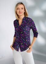 Shirtbluse mit Stehkragen 