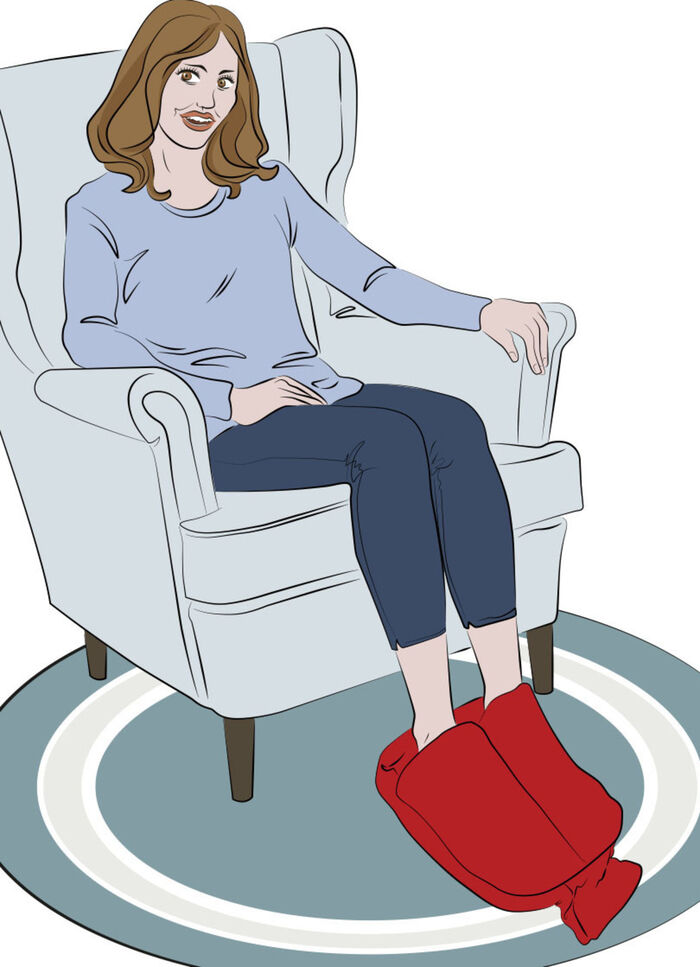 Vital Comfort Fu&szlig;-W&auml;rmflasche mit sanftem Fleece-Bezug 