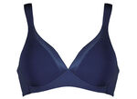 Naturana BH mit Satinblende am Dekollet&eacute; MARINE