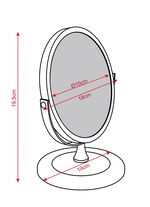Kosmetik-Spiegel mit stabilem Metallgeh&auml;use 