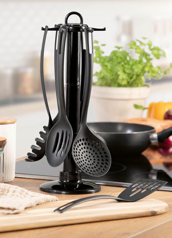 K&uuml;chenhelfer-Set, 7-teilig, zum Kochen, Braten und Servieren 