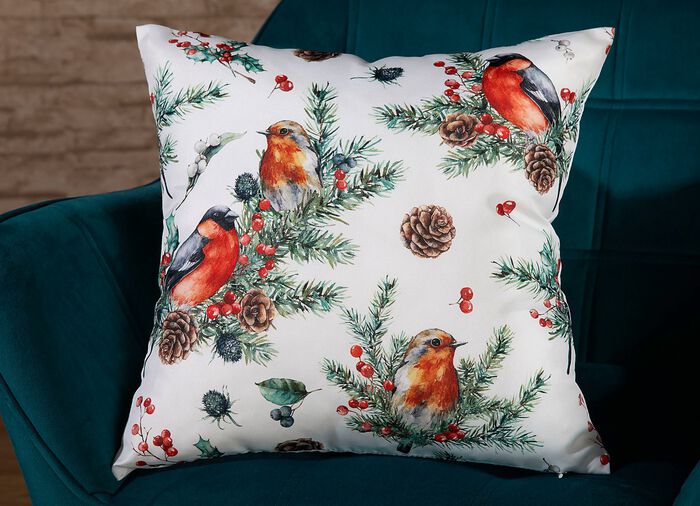 Beidseitig bedruckter Kissenbezug mit Reißverschluss 