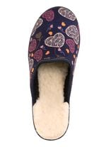 Zweierpack, gef&uuml;tterte Damen-Hausschuhe, Weite H, mit Textildruck 