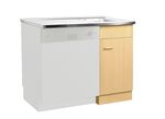 Spülenschrank mit melaminharzbeschichteter Oberfläche BUCHE