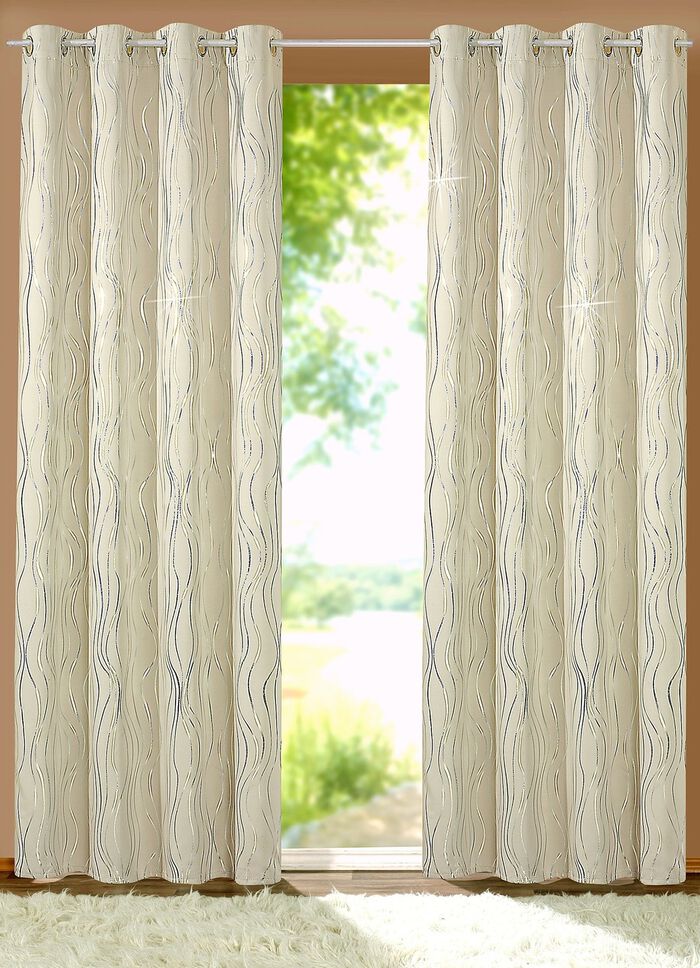 Verdunkelungsschal mit &Ouml;sen CREME