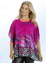 Poncho-Tunika mit eingearbeitetem Top 