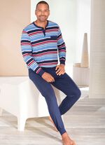 Zweierpack Schlafanz&uuml;ge mit Knopfleiste und B&uuml;ndchenabschl&uuml;ssen 