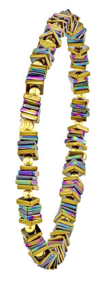 Farbenfrohes Armband mit echt H&auml;matit 