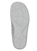 Laurina, klassische Damen-Hausschuhe, mit herausnehmbarem Fu&szlig;bett HELLGRAU