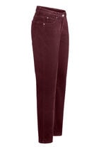 Samtweiche Hose in 5-Pocket-Form BORDEAUX
