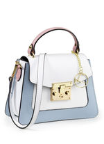 Laurina, Mini-Tasche, Damen, mit abnehmbarem Umhängeriemen WEISS-BLAU-ROSÉ