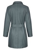 Lederkurzmantel mit Umlegekragen 