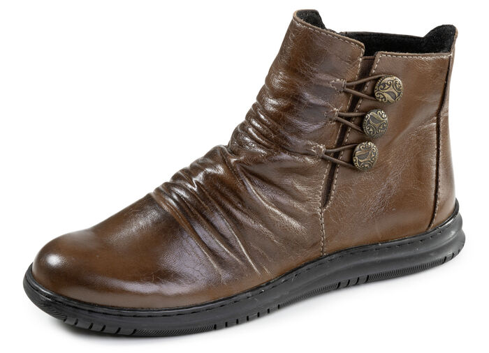 Gemini, modische Damen-Boots, Winterschuhe, Weite G, mite herausnehmbarem Fußbett MOKKA