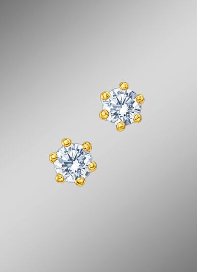 Massive Brillant-Ohrstecker 